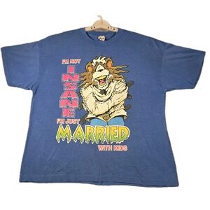Vintage Married With Kids T-Shirt Mens XL Blue Funny Graphic 90s Made In USA